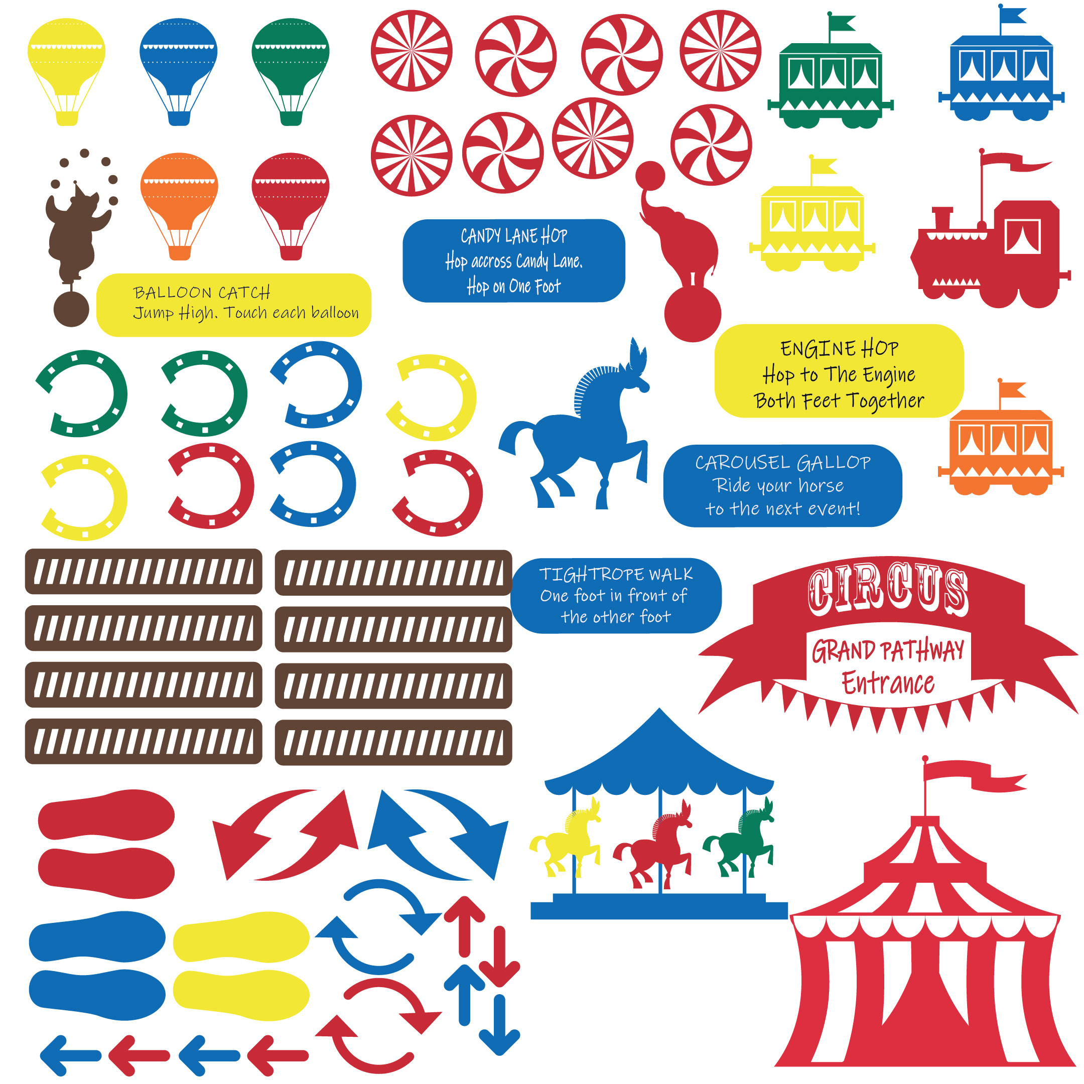  Deluxe School & Classroom Sensory Path Kit – with 65 Custom  Vinyl Decals : Office Products