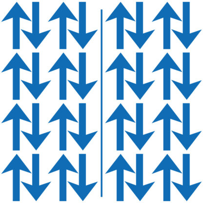 Small Blue 3 Inch Classic Directional Arrows - Vinyl Decal Stickers