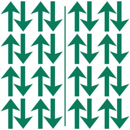 Small Green 3 Inch Classic Directional Arrows - Vinyl Decal Stickers