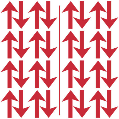 Small Red 3 Inch Classic Directional Arrows - Vinyl Decal Stickers