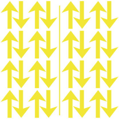 Small Yellow 3 Inch Classic Directional Arrows - Vinyl Decal Stickers