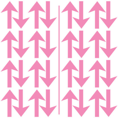 Small Pink 3 Inch Classic Directional Arrows - Vinyl Decal Stickers