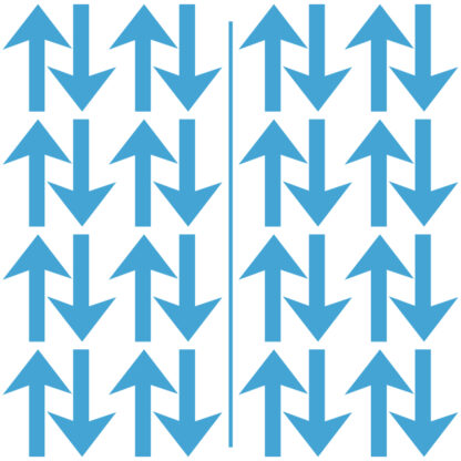 Small Ice Blue 3 Inch Classic Directional Arrows - Vinyl Decal Stickers