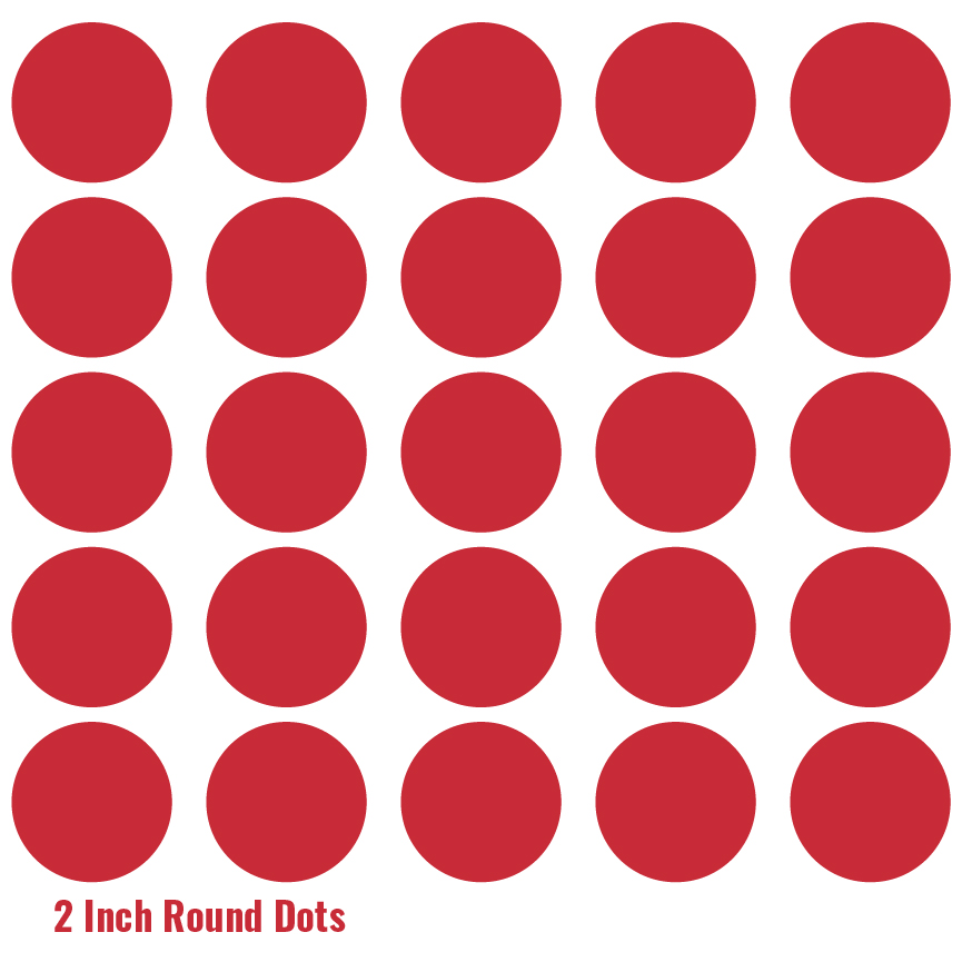 Small 2 Inch Dots Vinyl Stickers – 9 Colors – A Higher Class, Co.