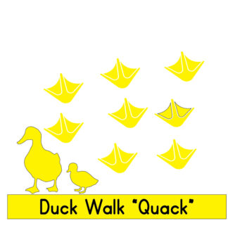 Duck Walk Sensory Path Kit - Durable Vinyl Decals for classroom or hallways