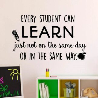 Every Student Can Learn Inspirational Well or Window Decal for Classrooms