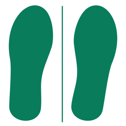 Large Green 11 Inch Tall Adult Vinyl Footprints - Great for Sensory Paths & Walkways