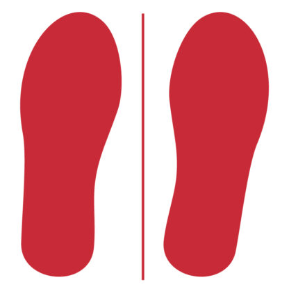 Large Red 11 Inch Tall Adult Vinyl Footprints - Great for Sensory Paths & Walkways