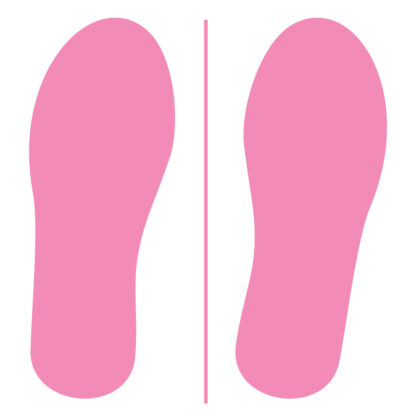 Large Pink 11 Inch Tall Adult Vinyl Footprints - Great for Sensory Paths & Walkways