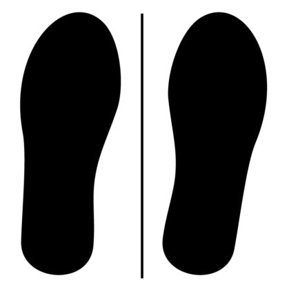 Large Black footprint shoe print vinyl decal sticker for school classroom