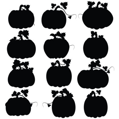 Small Black Pumpkin Patch Stickers for classroom or cell phones