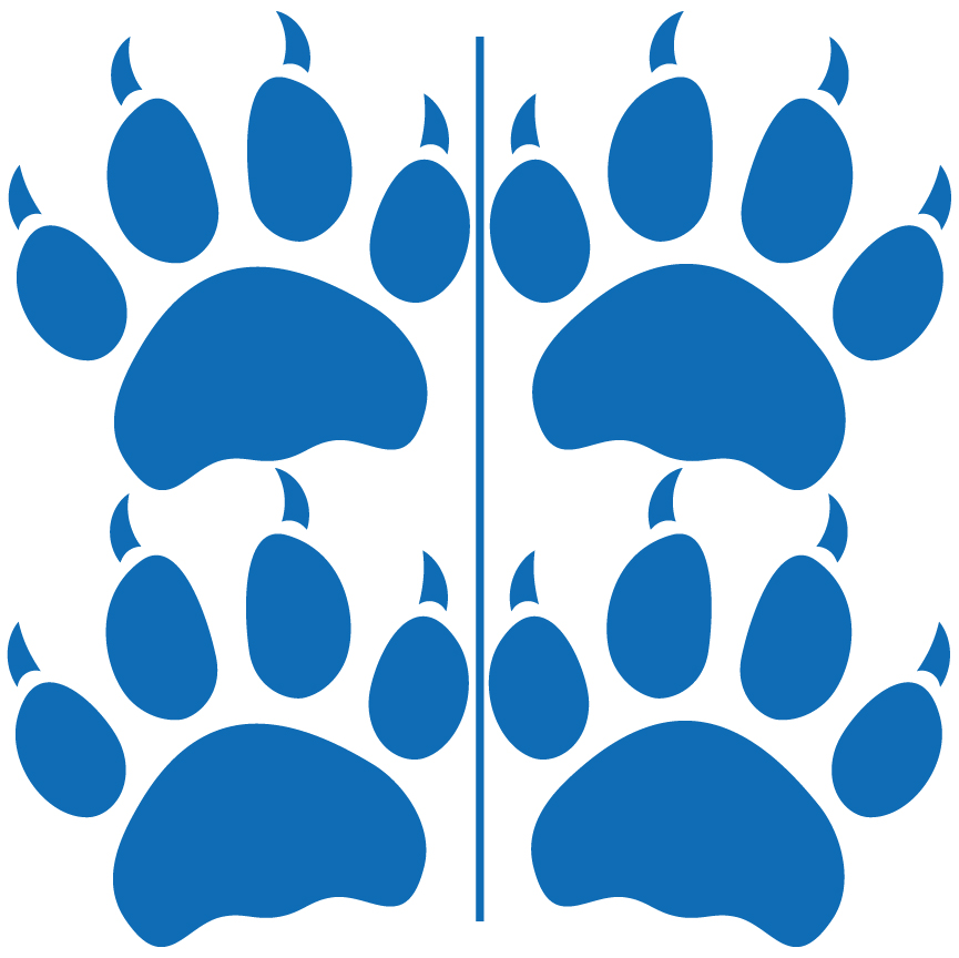 blue bear paw logo