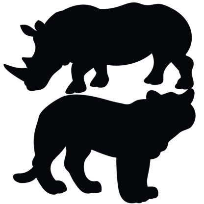 Zoo Animals Silhouette Value Pack - Includes 9 Vinyl Decals