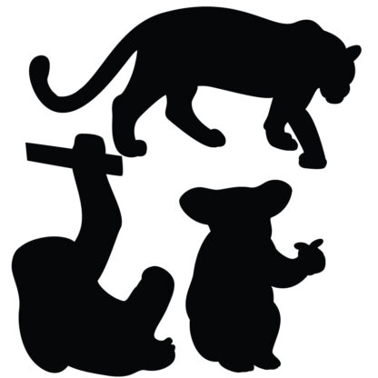 Zoo Animals Silhouette Value Pack - Includes 9 Vinyl Decals