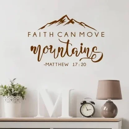 Faith Can Move Mountains Vinyl Wall Decal – Matthew 17:20 – Multiple Sizes - Image 5