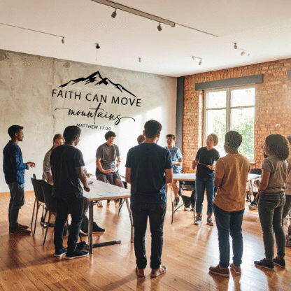 Faith Can Move Mountains Vinyl Wall Decal – Matthew 17:20 – Multiple Sizes - Image 3